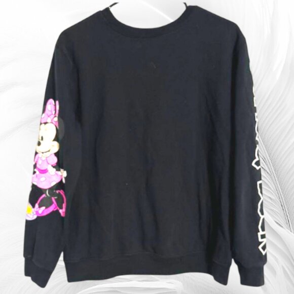 Sweatshirt Disney Mickey Mouse & Friends Black Crewneck Sweatshirt - Picture 2 of 5